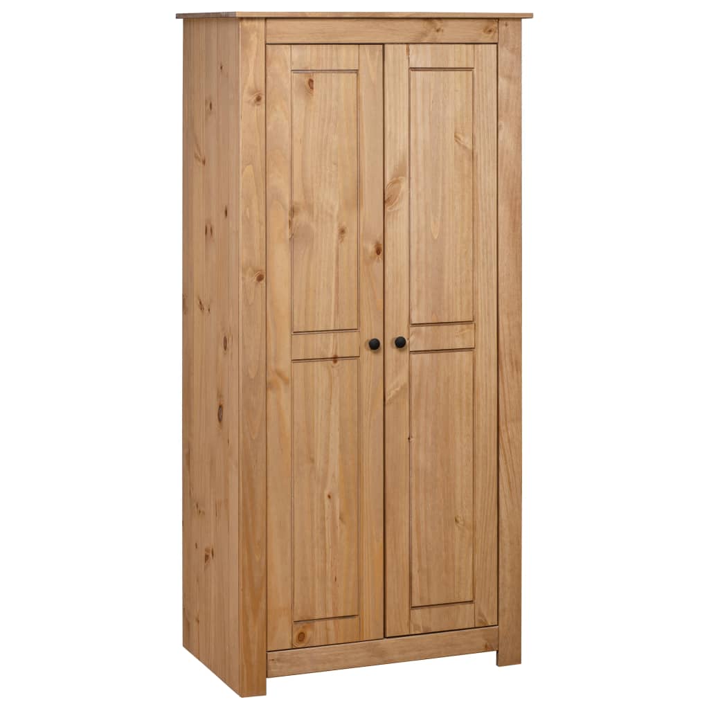 Wardrobe - VERA 2 Door Wardrobe Natural Wood Colour 80cm - Merlin Deals