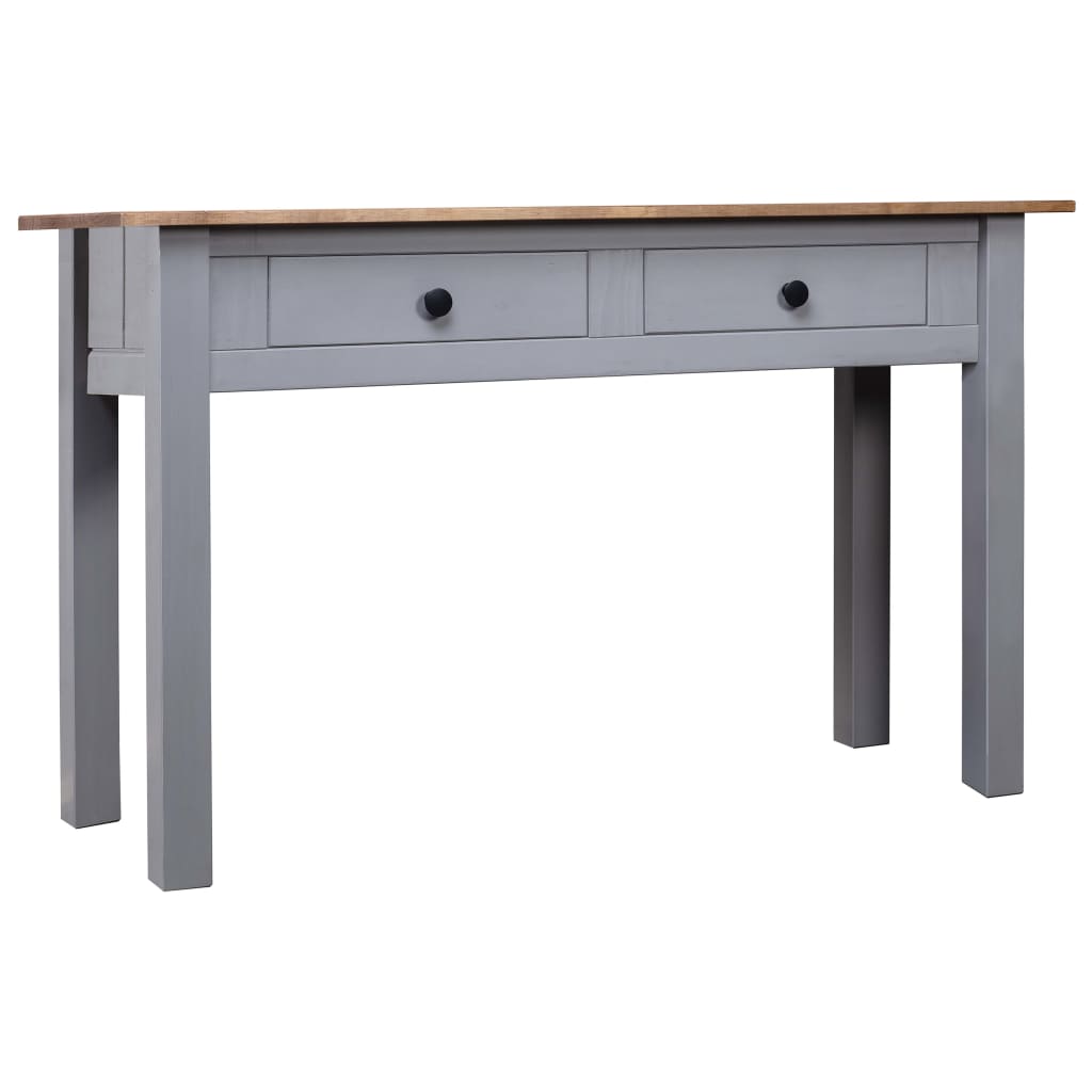 Console Table Grey 110x40x72 cm Solid Pine Wood Panama Range - Millennium Furniture