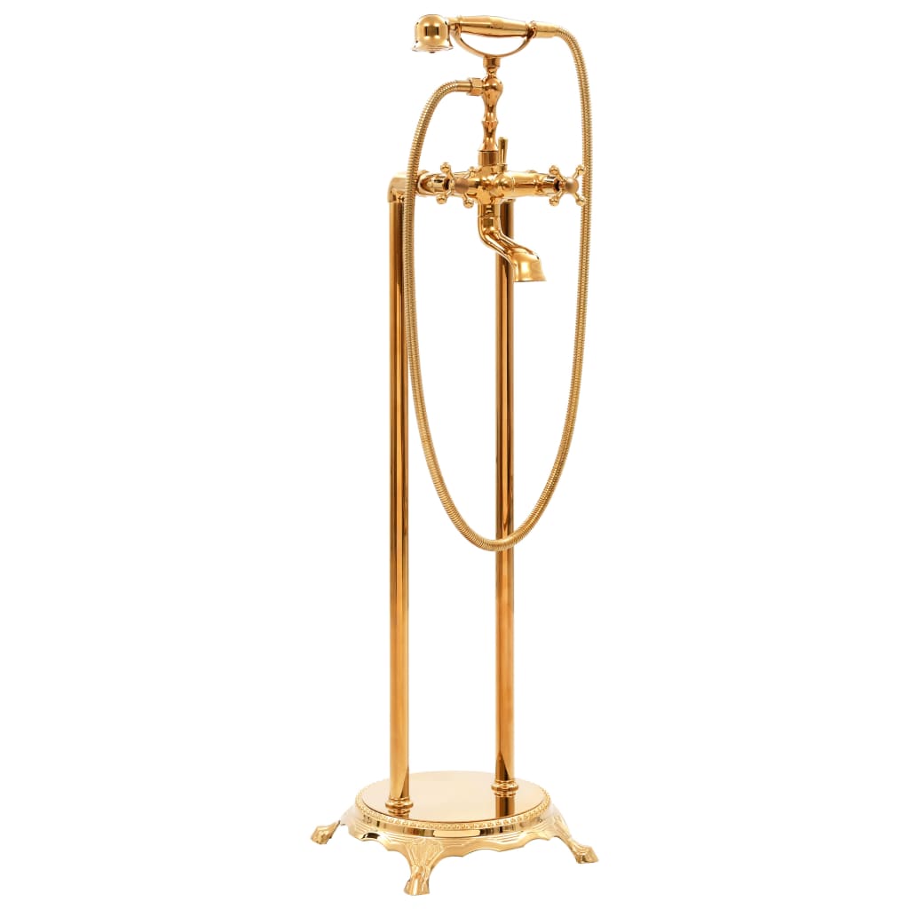 Freestanding Bathtub Faucet Stainless Steel 99.5 cm Gold - Design Hut