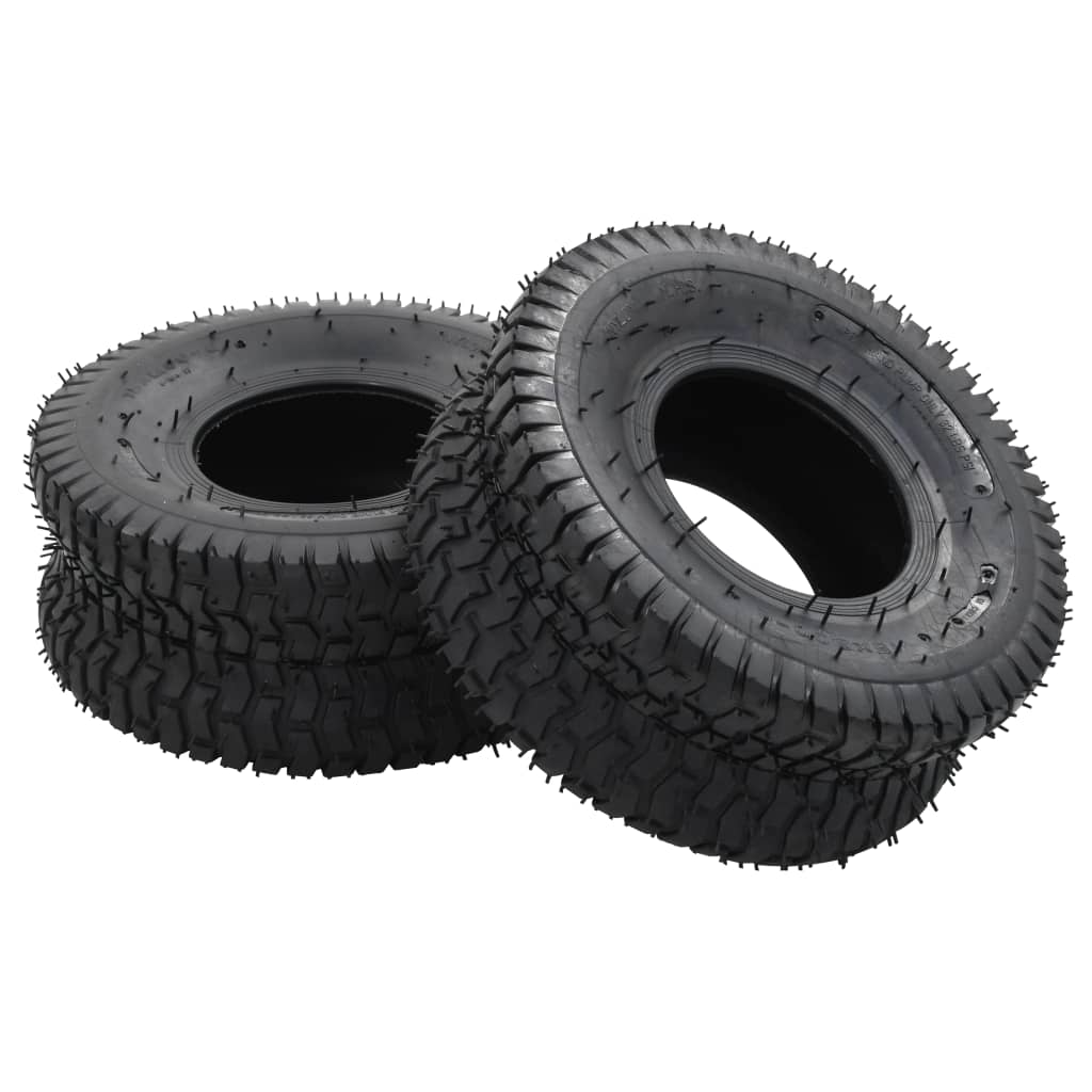Wheelbarrow Tyres 2 pcs 15x6.00-6 4PR Rubber - Millennium Furniture