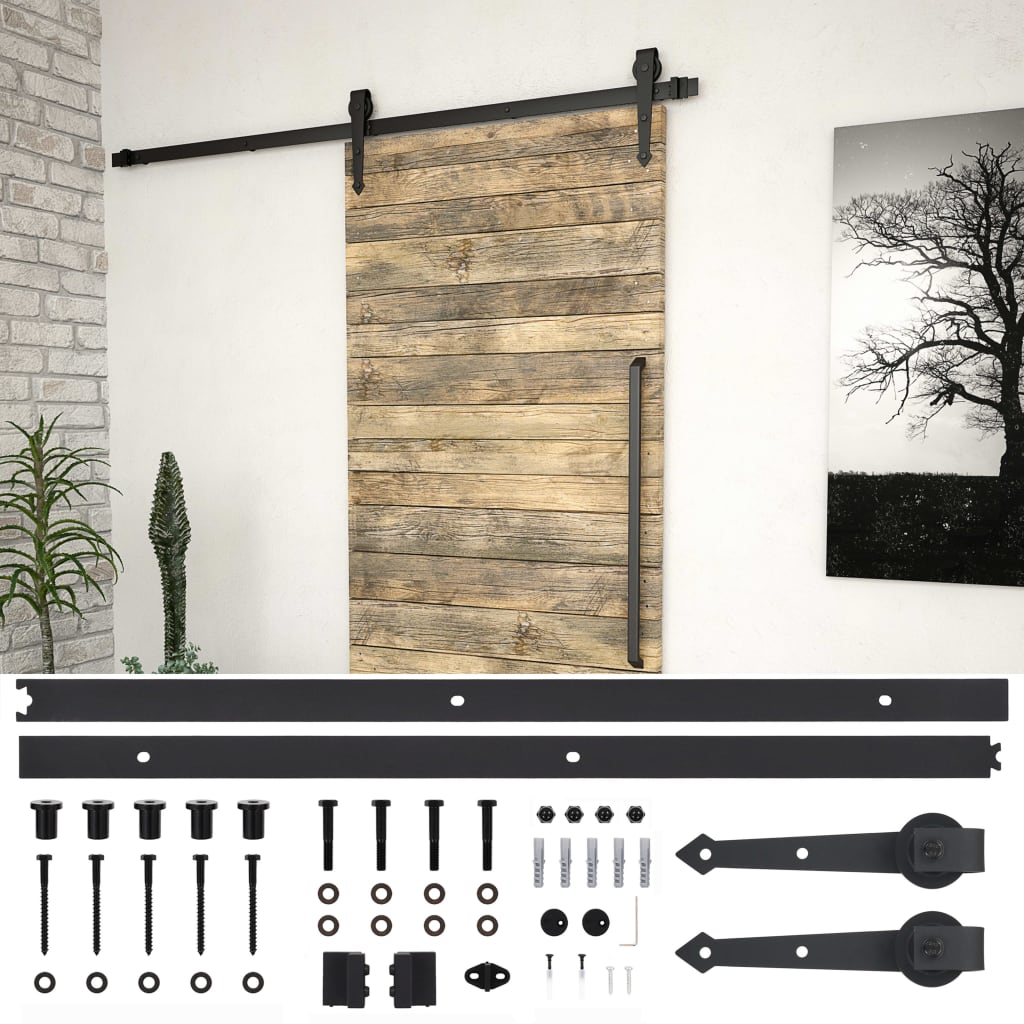 Sliding Door SKIEN Hardware Kit 200 cm Steel Black - Merkel Designers