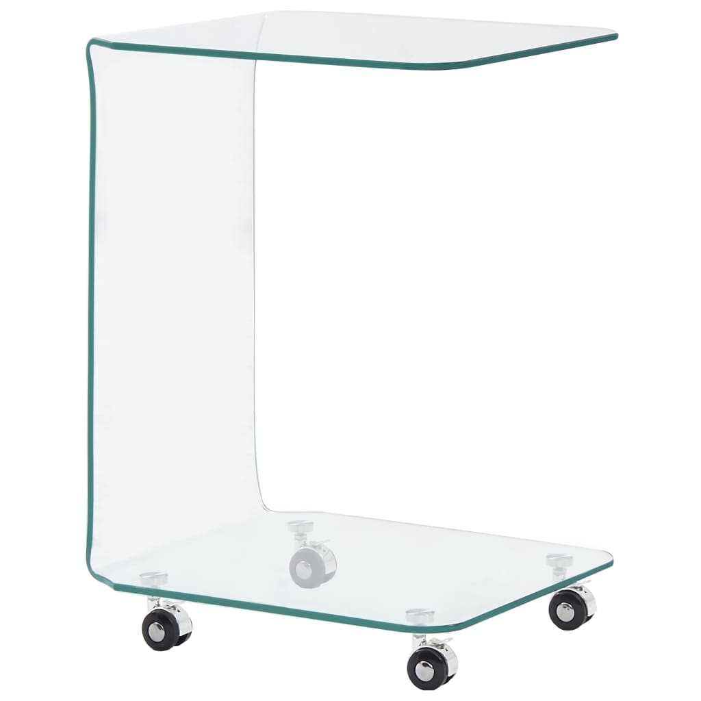 Coffee Table 45x40x63 cm Tempered Glass - Brittle & Co
