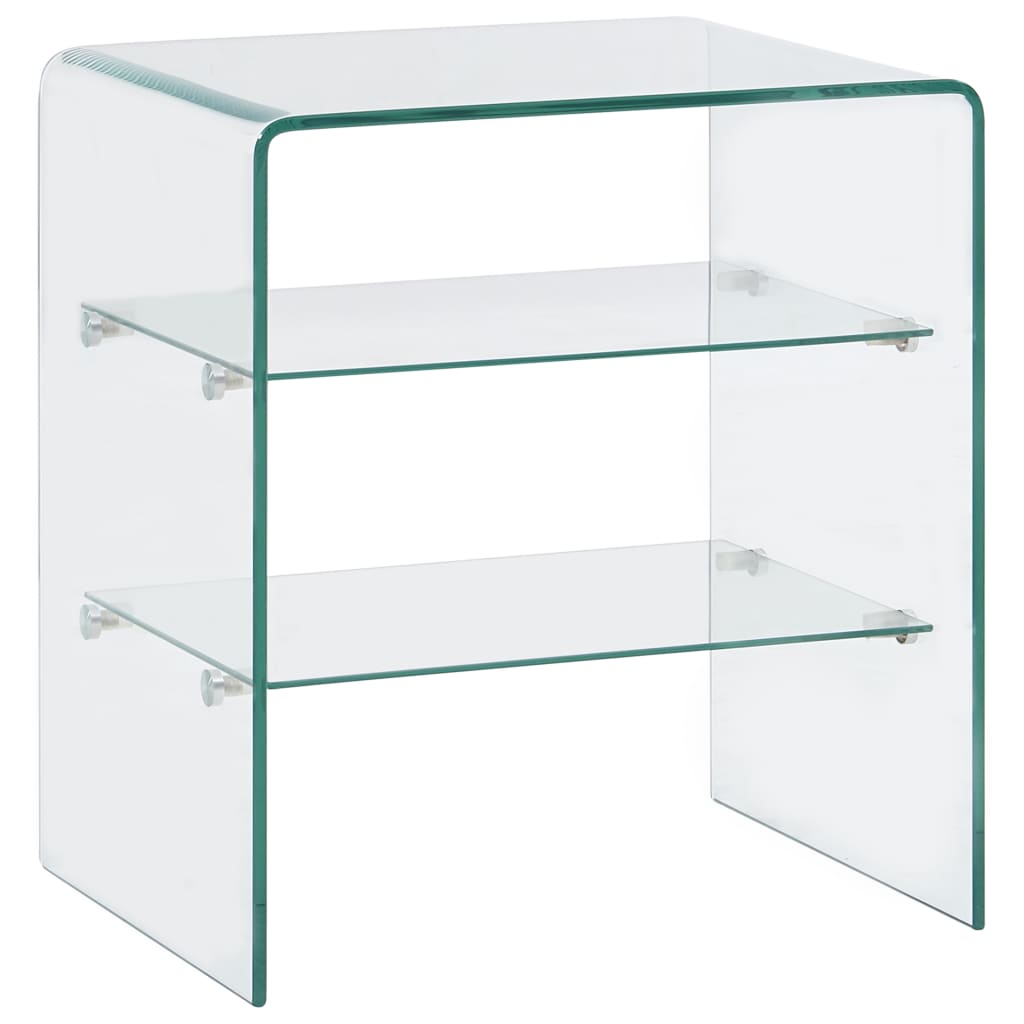Coffee Table 50x40x56 cm Tempered Glass - Casper Homes