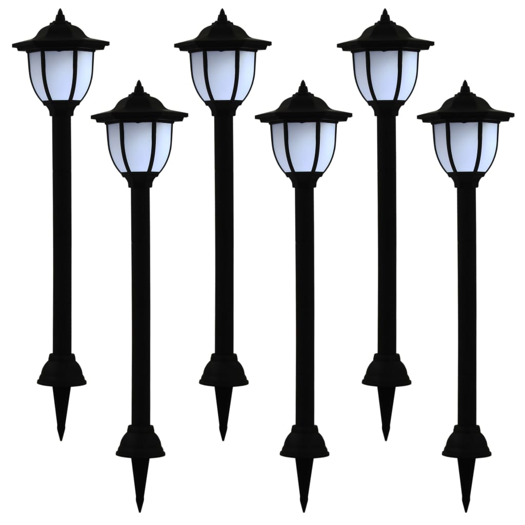 Outdoor Solar Lamps 6 pcs LED Black - Merkel Designers