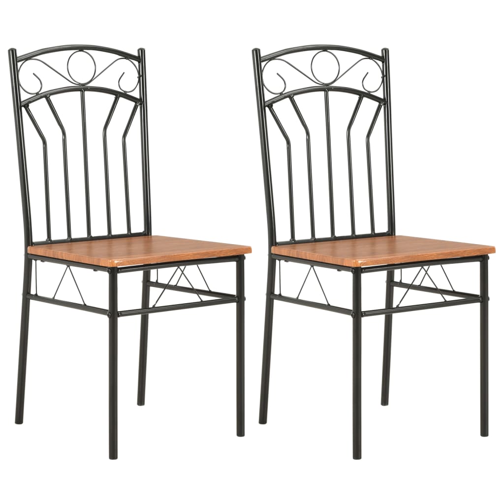 Dining Chairs 2 pcs Brown MDF - Direct Imports