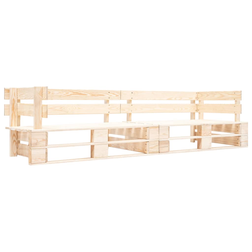 Garden 2-Seater Pallet Sofa Natural Wood - The Home Maker