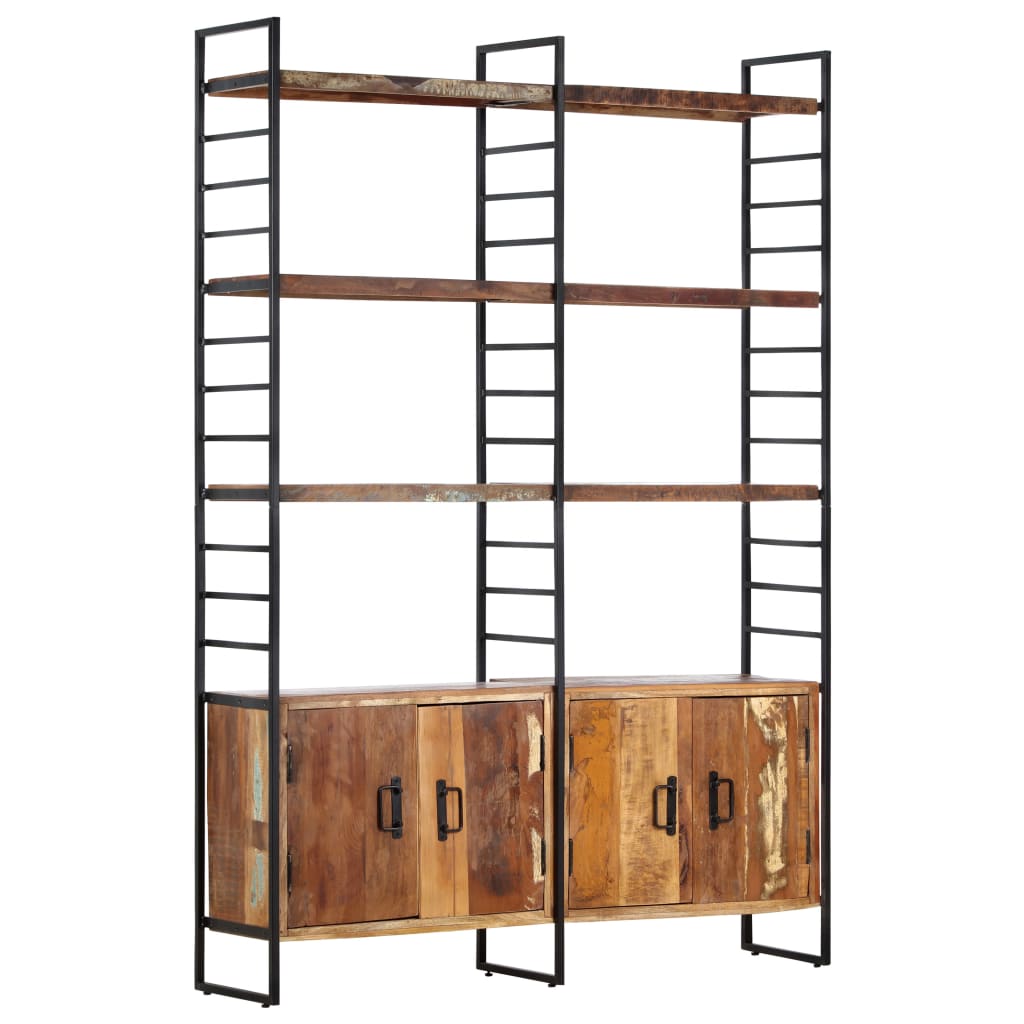4-Tier Bookcase 124x30x180 cm Solid Reclaimed Wood - R and M Furniture