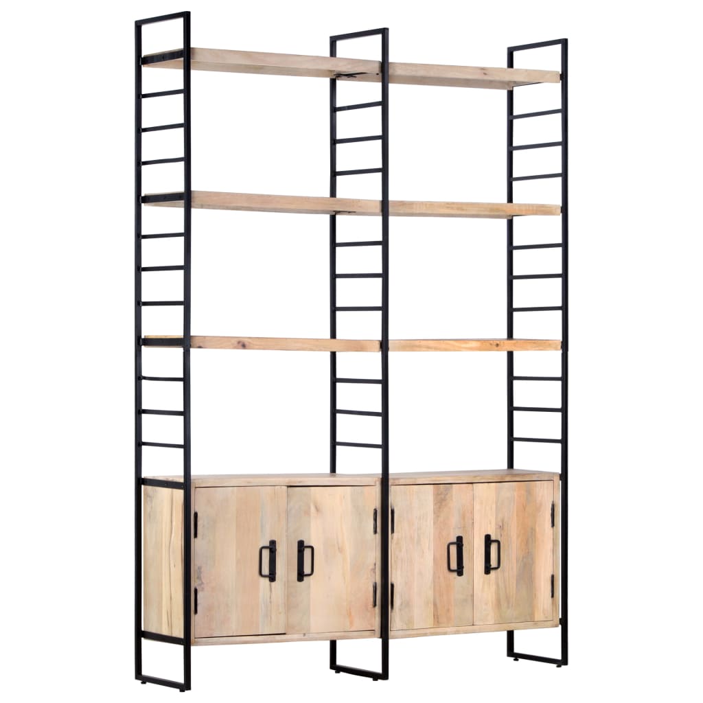 4-Tier Bookcase 124x30x180 cm Solid Mango Wood - All Things Good