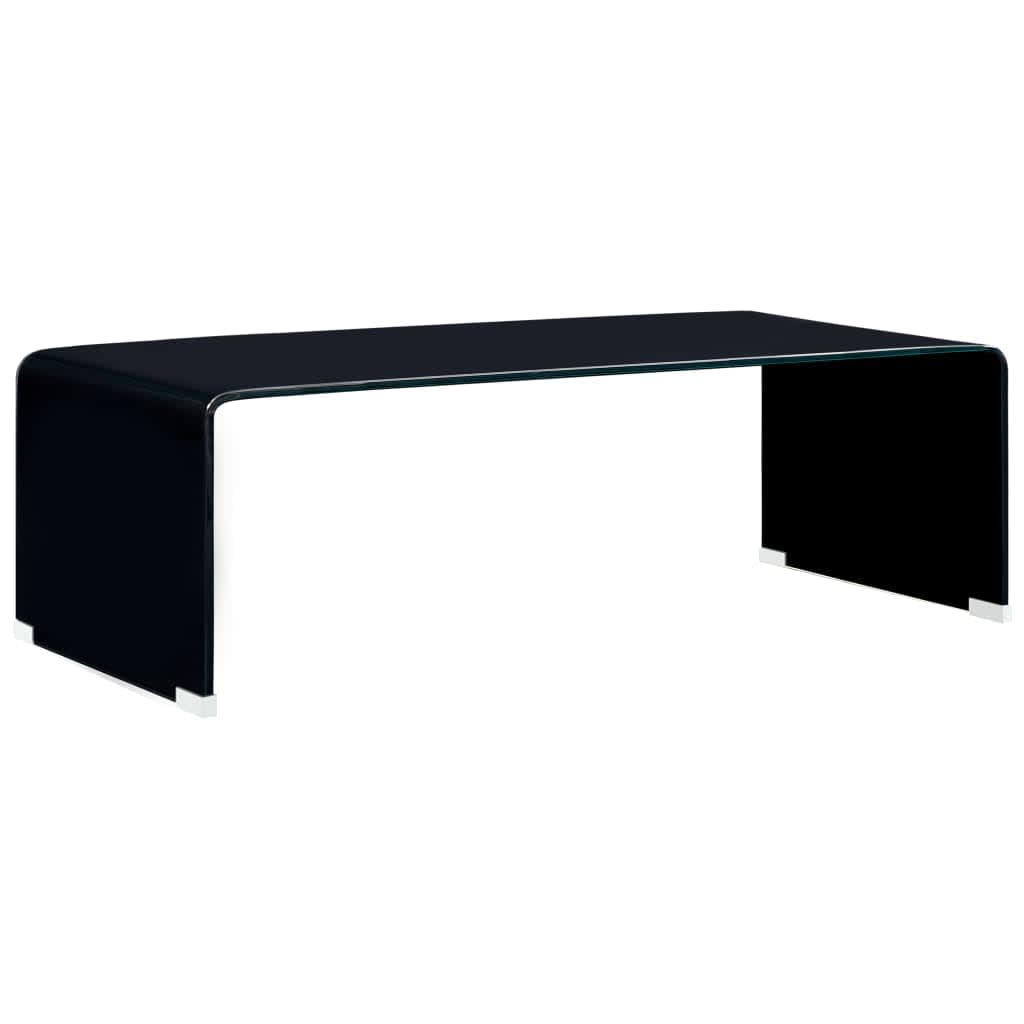Coffee Table Black 98x45x31 cm Tempered Glass - The Home Maker