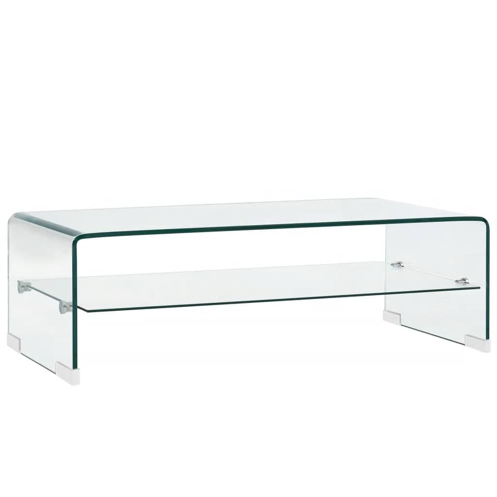 Coffee Table Clear 98x45x31 cm Tempered Glass - All Things Good