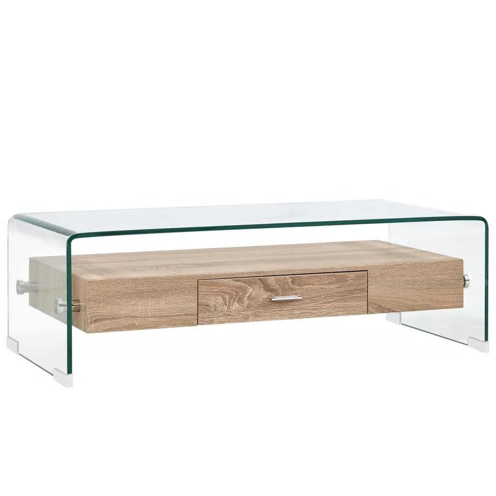 Coffee Table Clear 98x45x31 cm Tempered Glass - All Things Good