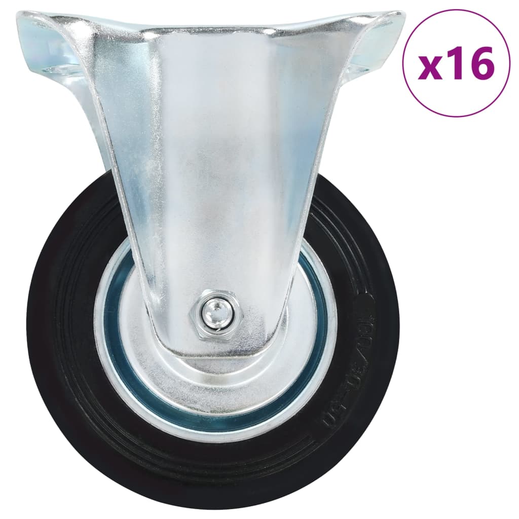 16 pcs Fixed Casters 100 mm - Merlin Deals