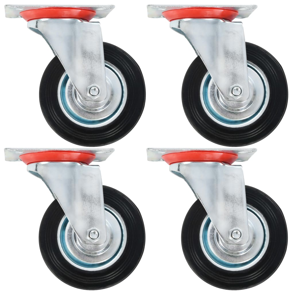 16 pcs Swivel Casters Black 100 mm - Tyrell & Tyrell