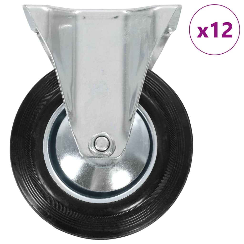 12 pcs Fixed Casters 160 mm - Unbeatable Bargains