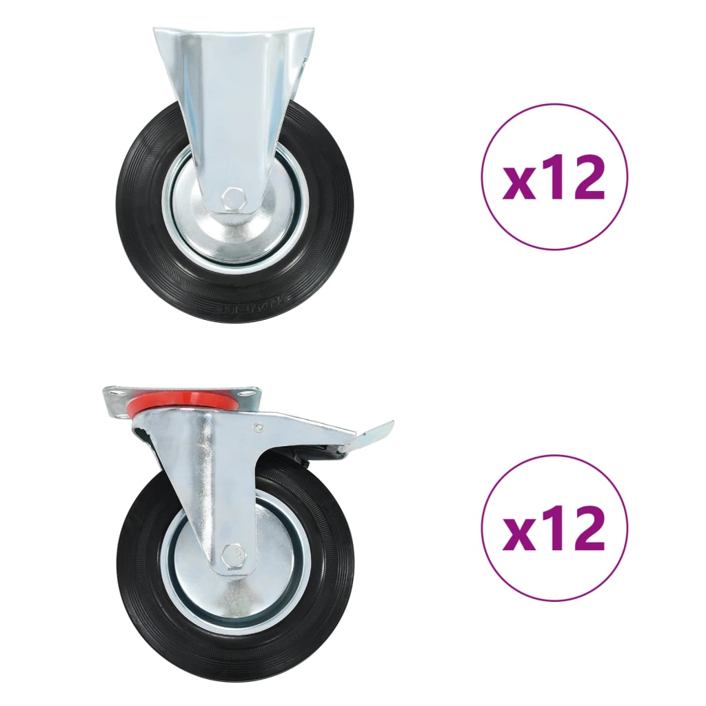 24 Pieces Casters 200 mm - Millennium Furniture