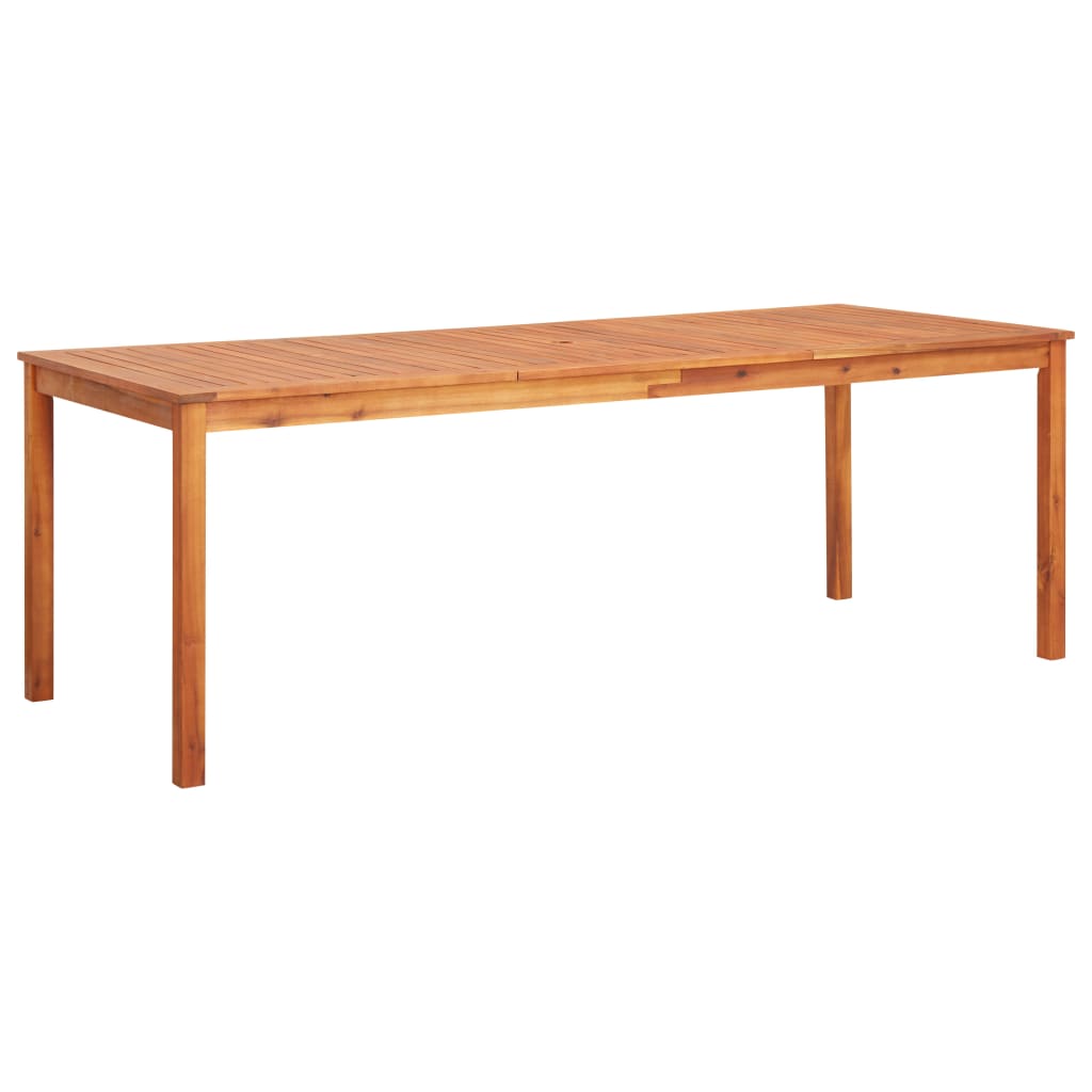 Garden Table 215x90x74 cm Solid Acacia Wood - Decor Base
