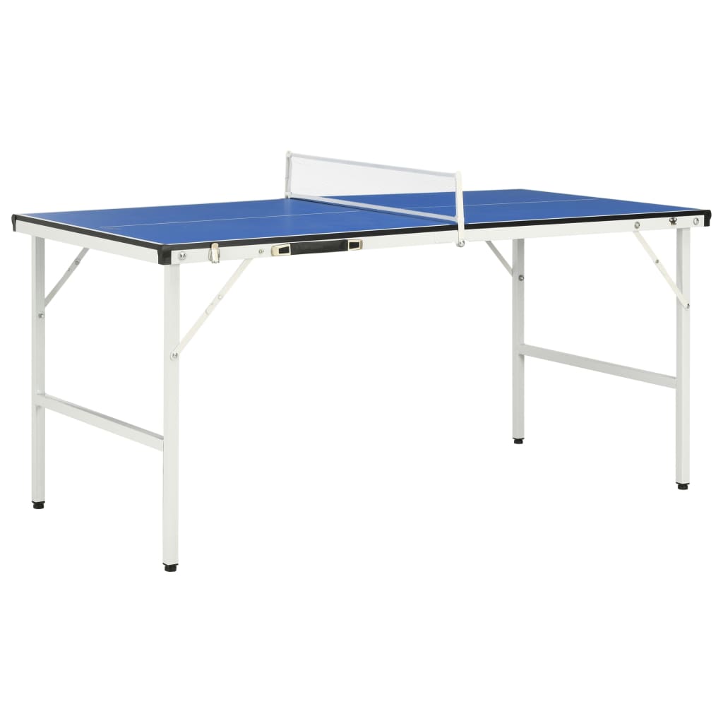 5 Feet Ping Pong Table with Net 152x76x66 cm Blue - Design Hut