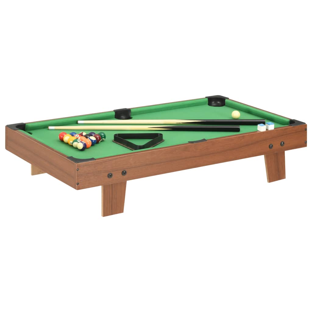 3 Feet Mini Pool Table 92x52x19 cm Brown and Green - Millennium Furniture