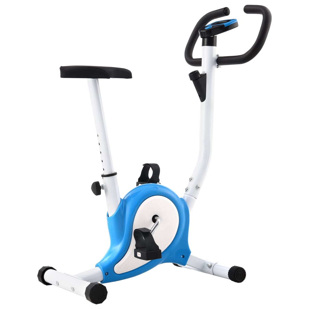 Exercise Bike with Belt Resistance Blue - Merlin Deals