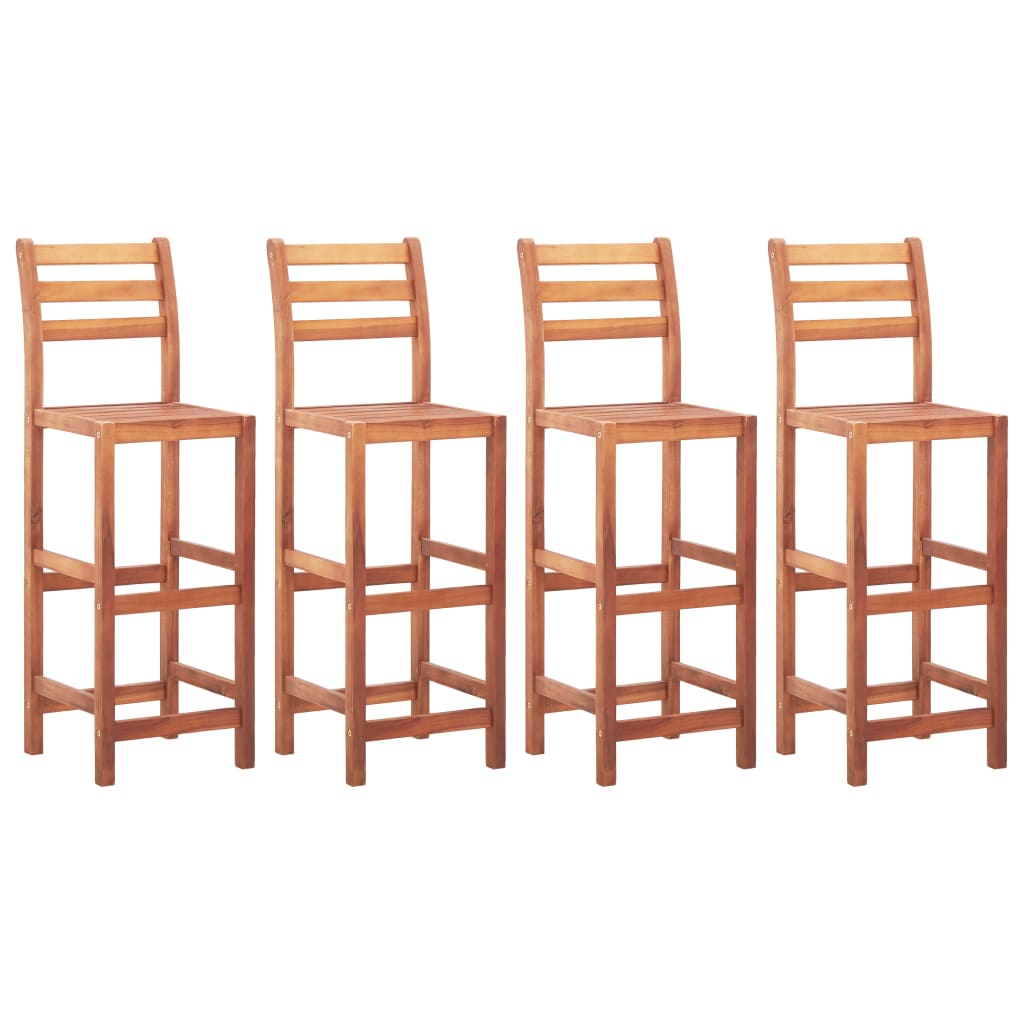 Bar Chairs 4 Pieces Solid Acacia Wood - All Things Good