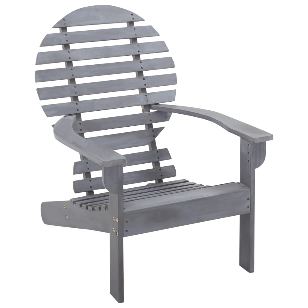 Adirondack Chair Solid Acacia Wood Grey - Merlin Deals