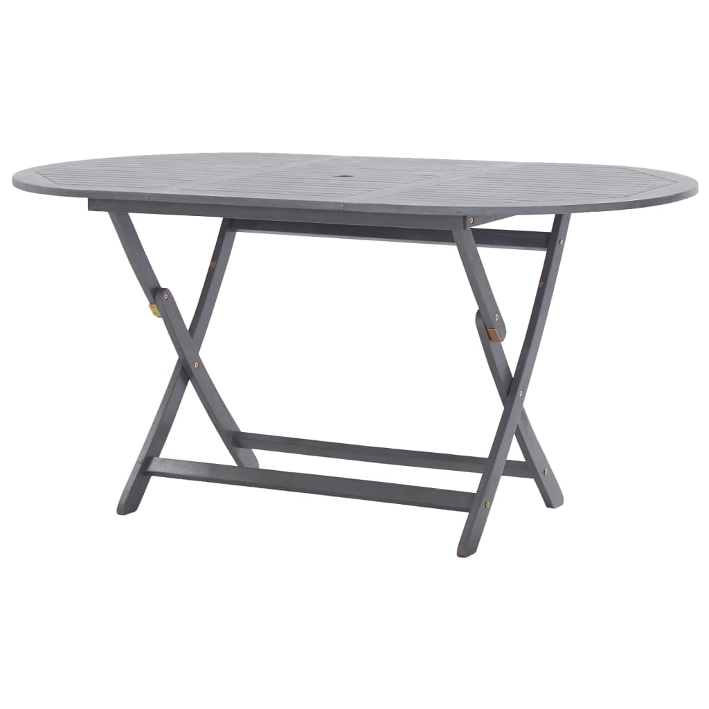 Folding Garden Table 160x85x75 cm Solid Acacia Wood - Design Hut