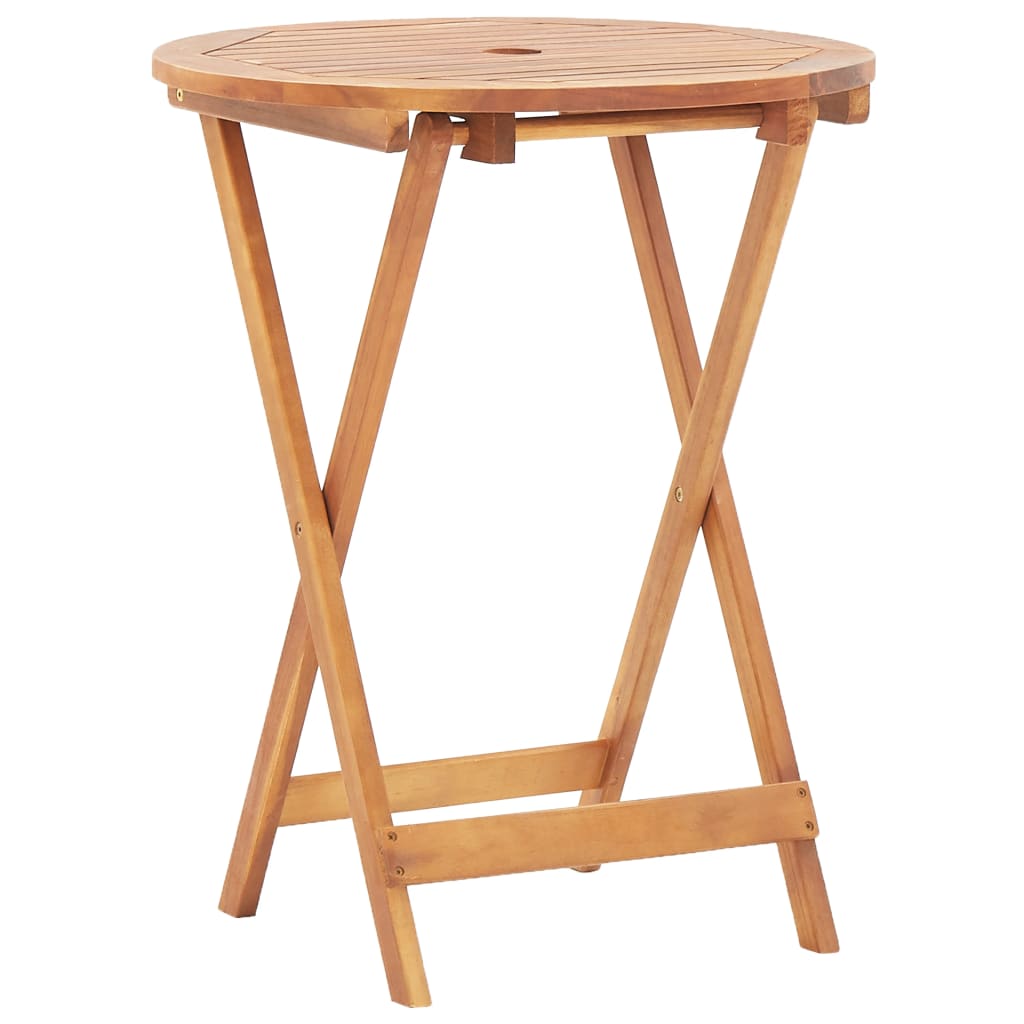 Folding Garden Table 60x75 cm Solid Acacia Wood - All Things Good