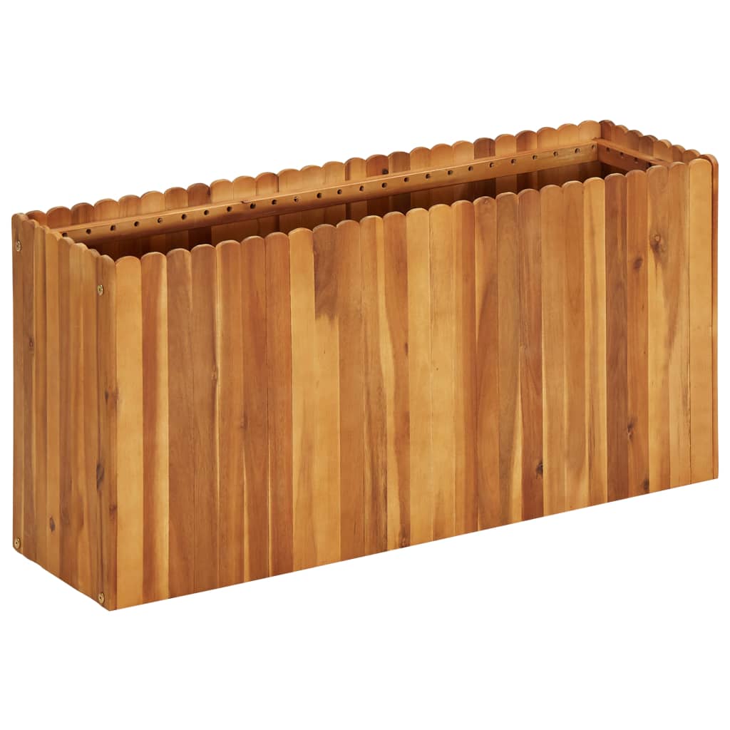Garden Raised Bed 100x30x50 cm Solid Acacia Wood - Design Hut