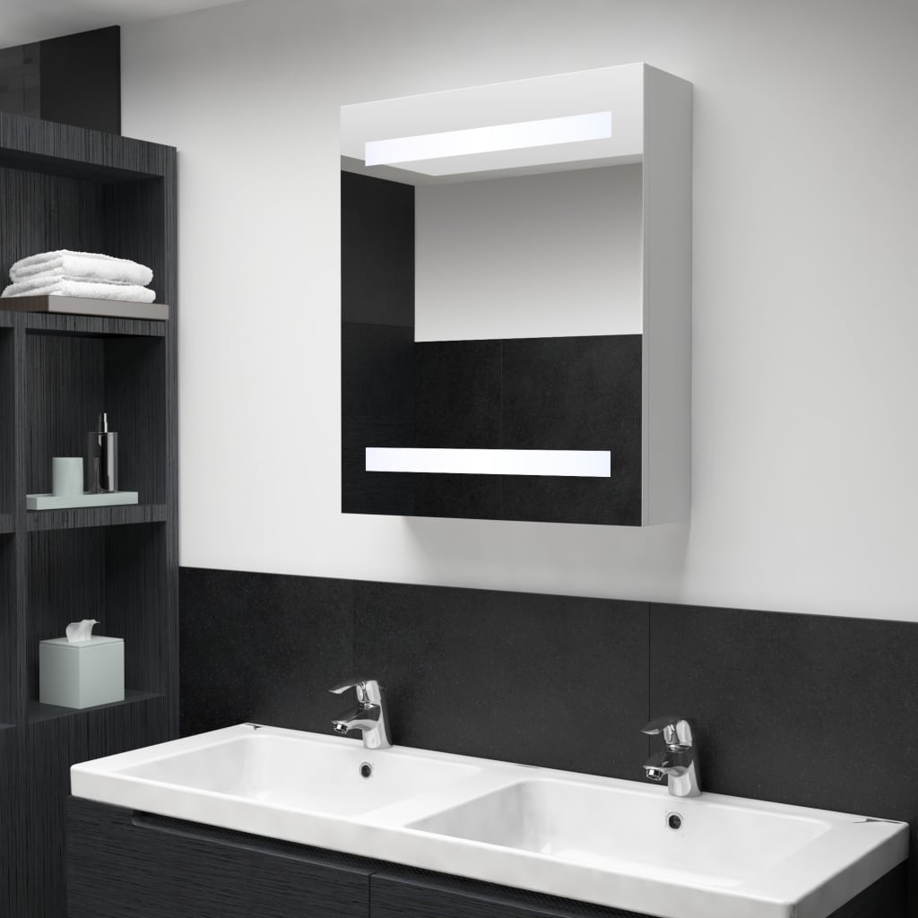 LED Bathroom Mirror Cabinet 50x13.5x60 cm - Discount Dealers