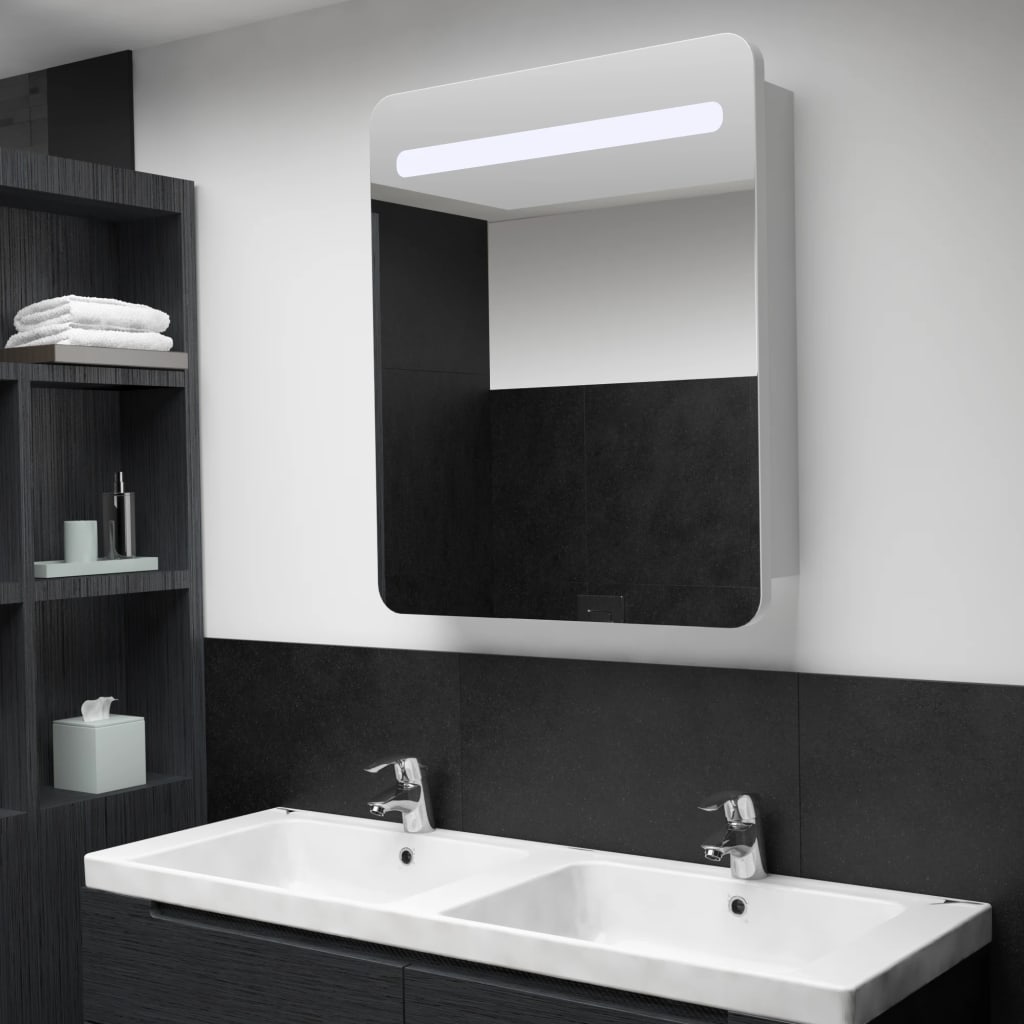 LED Bathroom Mirror Cabinet 68x9x80 cm - The Home Maker