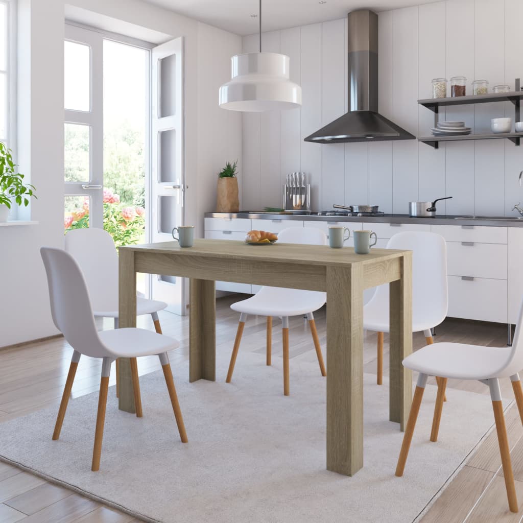 Dining Table Sonoma Oak 120x60x76 cm Engineered Wood - Style and Chic