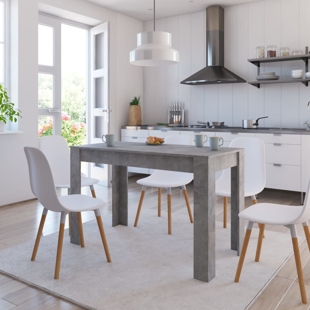 Dining Table Concrete Grey 120x60x76 cm Engineered Wood - Direct Imports