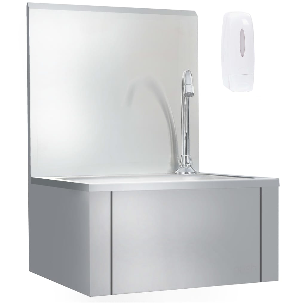 Hand Wash Sink with Faucet and Soap Dispenser Stainless Steel - Casper Homes