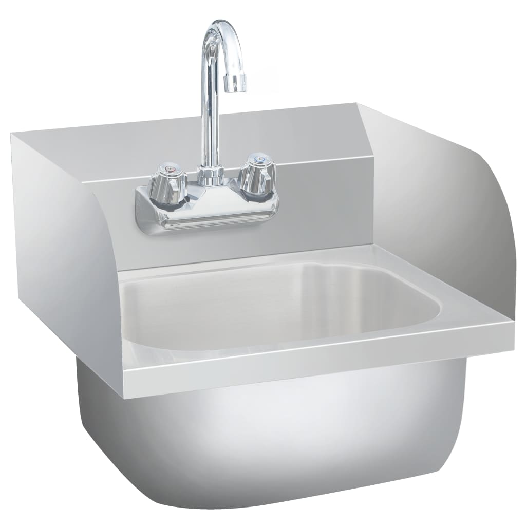 Commercial Hand Wash Sink with Faucet Stainless Steel - R and M Furniture