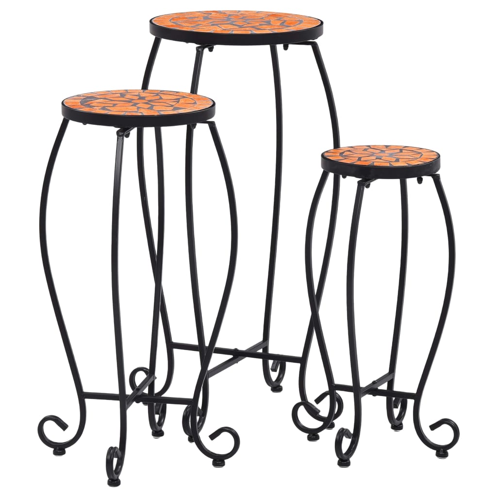 Mosaic Tables 3 pcs Terracotta Ceramic - Sid & Sam