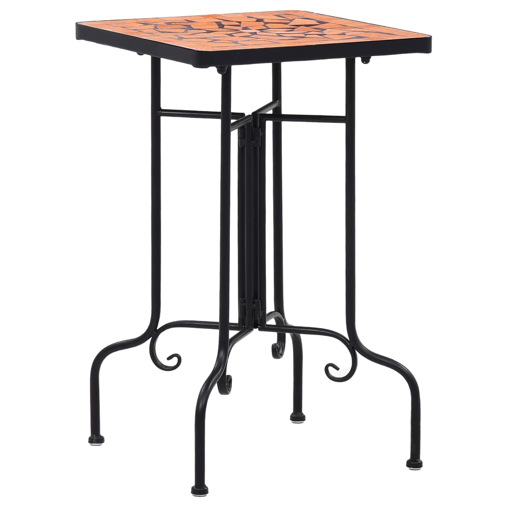 Mosaic Side Table Terracotta Ceramic - Decor Base