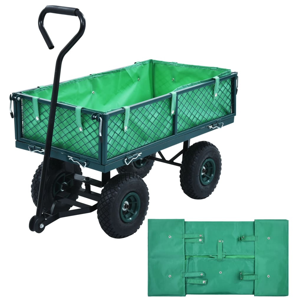 Garden Cart Liner Green Fabric - Decor Base
