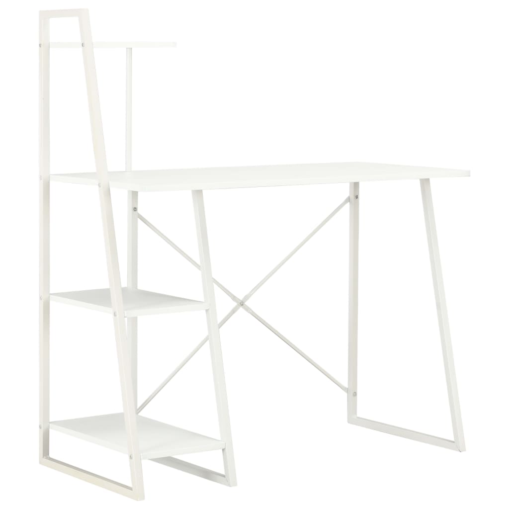 Desk with Shelving Unit White 102x50x117 cm - Casper Homes