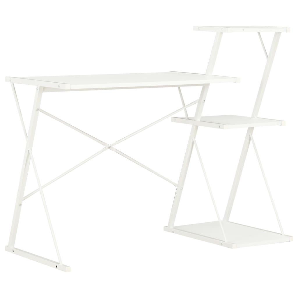Desk with Shelf White 116x50x93 cm - Brittle & Co