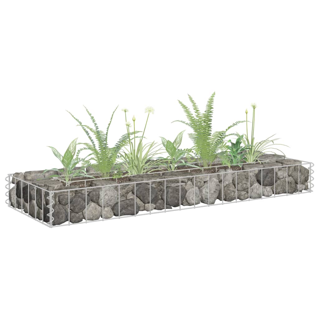 Gabion Raised Bed Galvanised Steel 90x30x10 cm - Design Hut