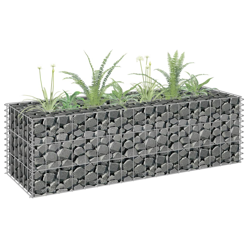 Gabion Raised Bed Galvanised Steel 90x30x30 cm - R and M Furniture