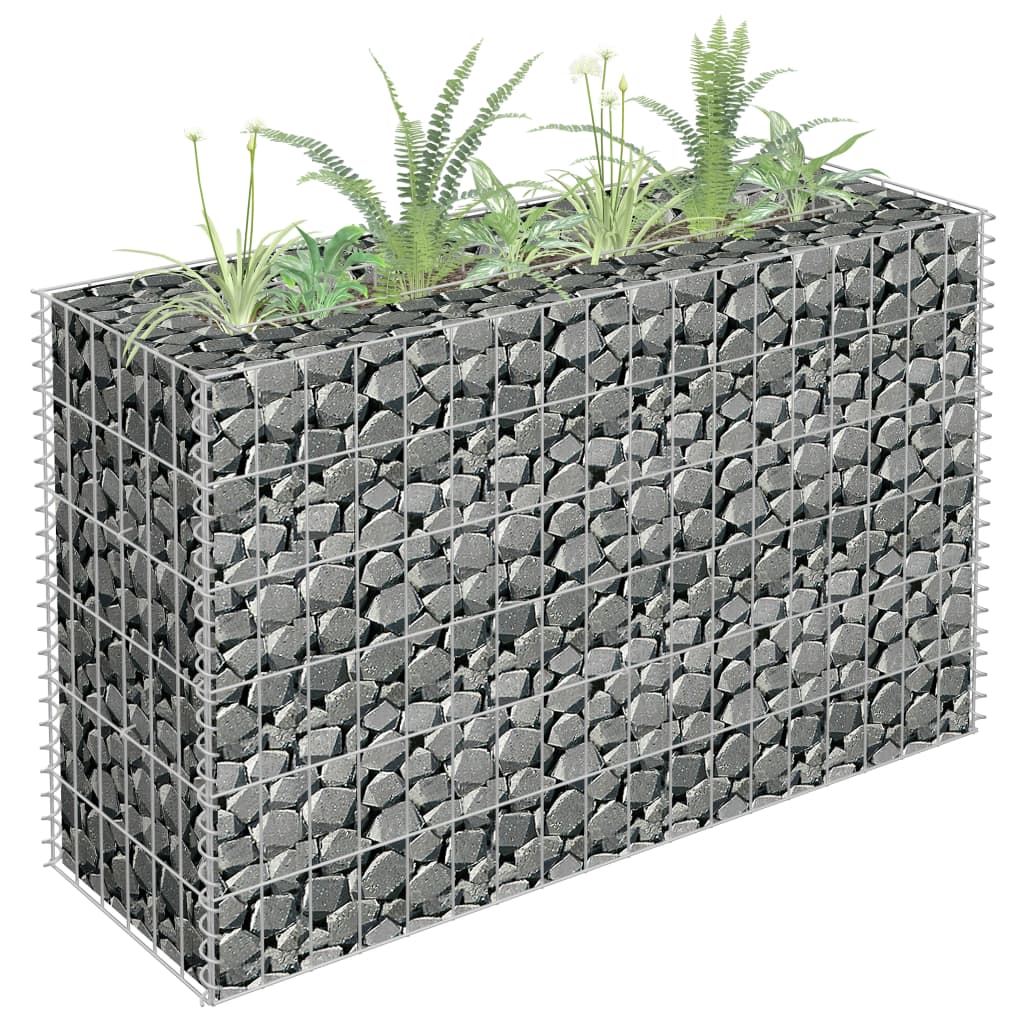 Gabion Raised Bed Galvanised Steel 90x30x60 cm - Tyrell & Tyrell