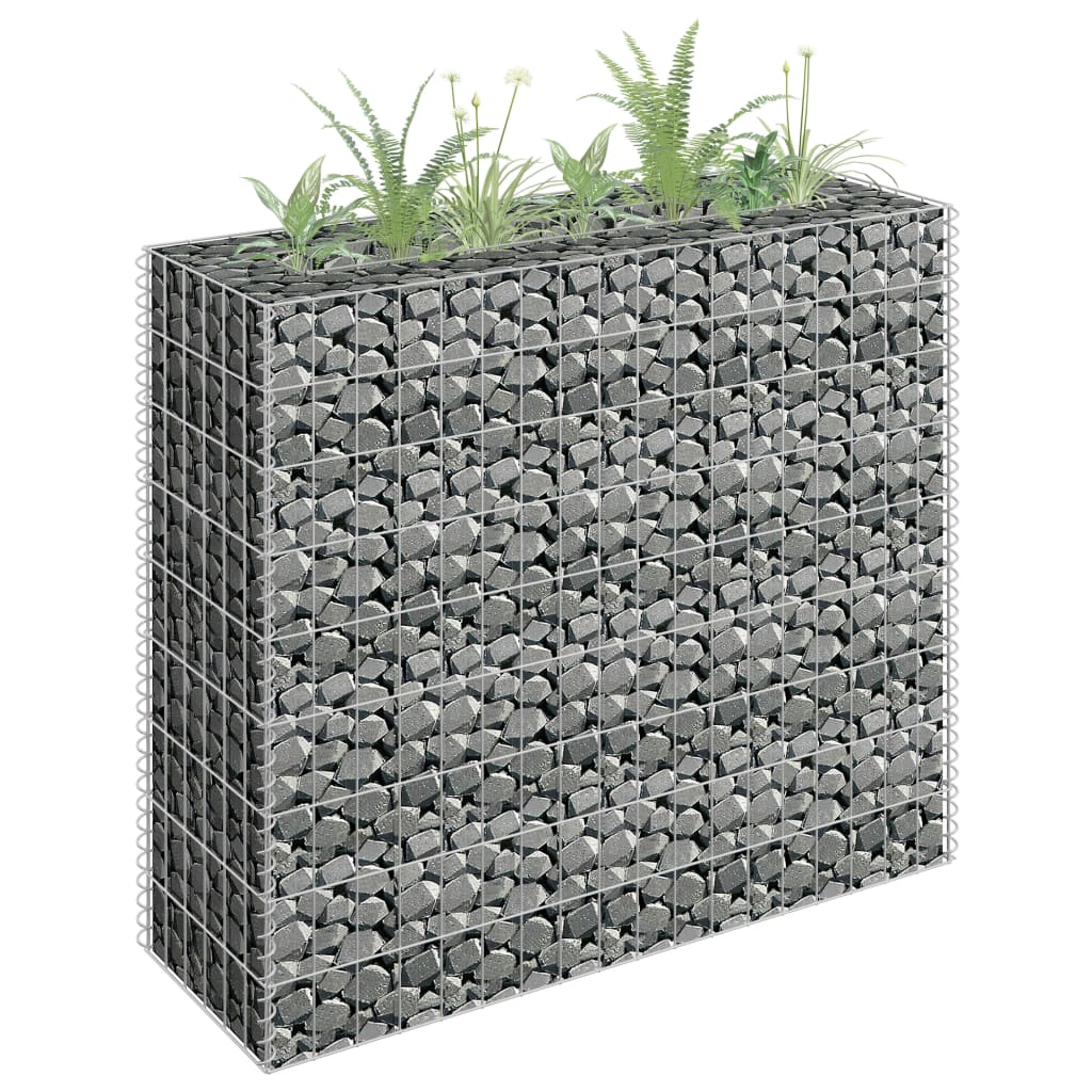 Gabion Raised Bed Galvanised Steel 90x30x90 cm - Unbeatable Bargains