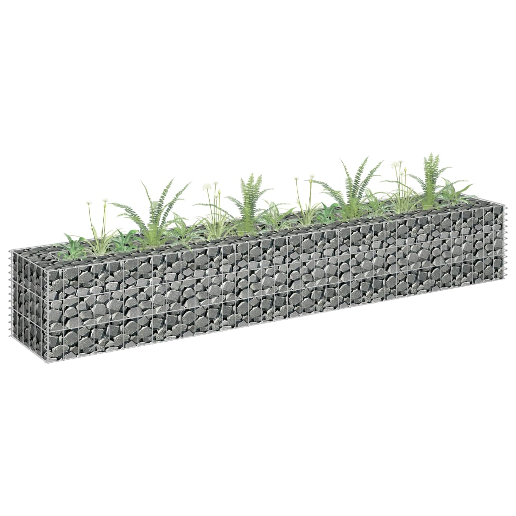 Gabion Raised Bed Galvanised Steel 180x30x30 cm - Unbeatable Bargains