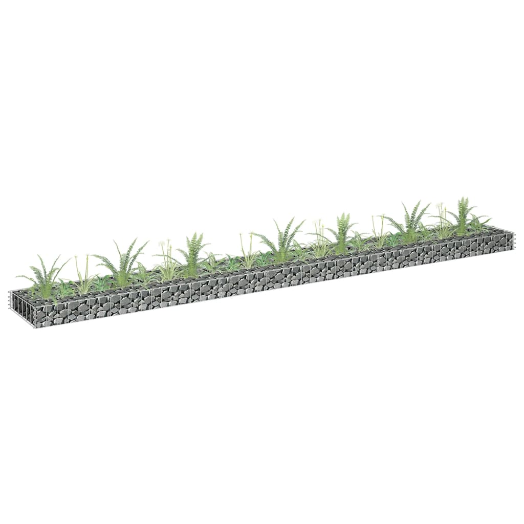 Gabion Raised Bed Galvanised Steel 270x30x10 cm - R and M Furniture