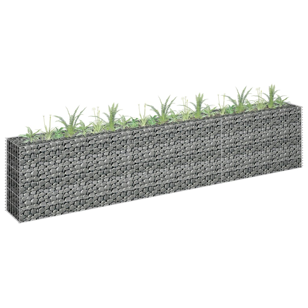 Gabion Raised Bed Galvanised Steel 270x30x60 cm - Sid & Sam