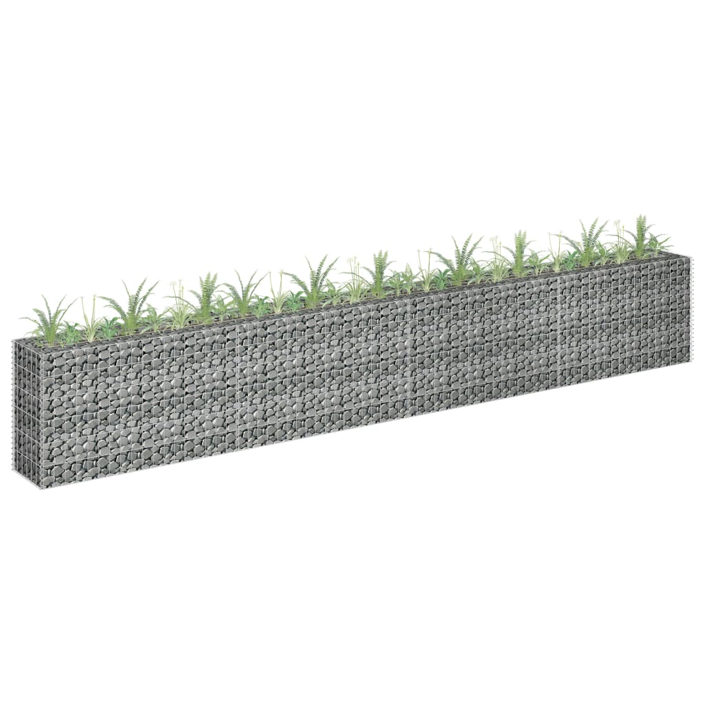 Gabion Raised Bed Galvanised Steel 360x30x60 cm - Design Hut