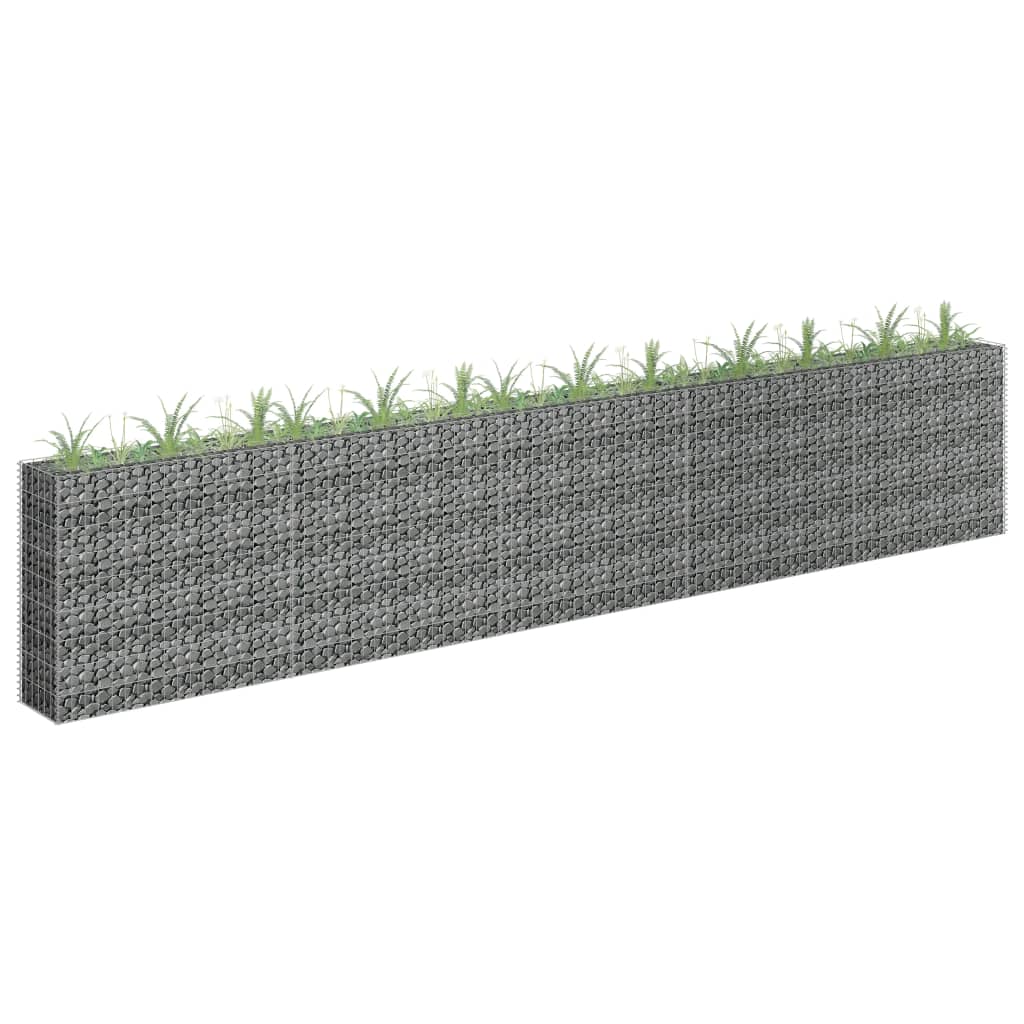Gabion Raised Bed Galvanised Steel 450x30x90 cm - Tyrell & Tyrell