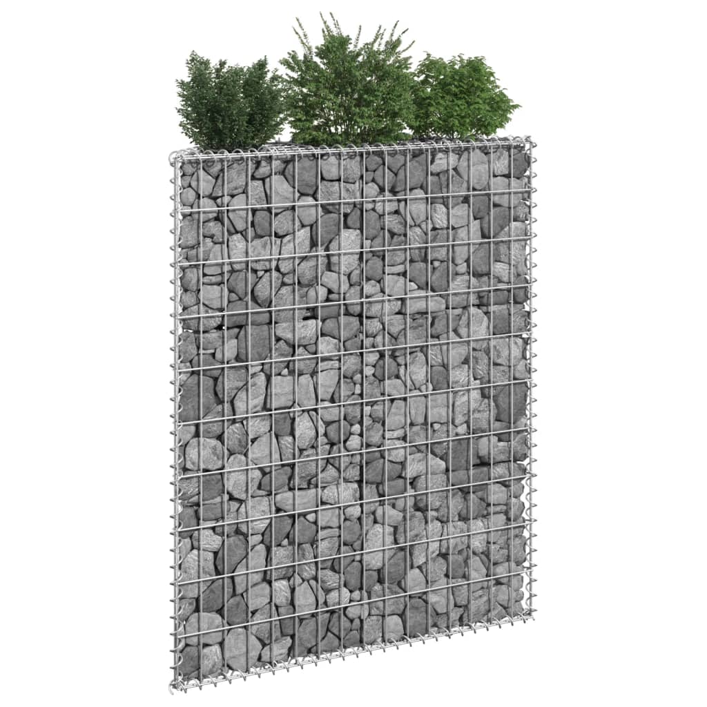 Trapezium Gabion Raised Bed Galvanised Steel 80x20x100 cm - Sid & Sam