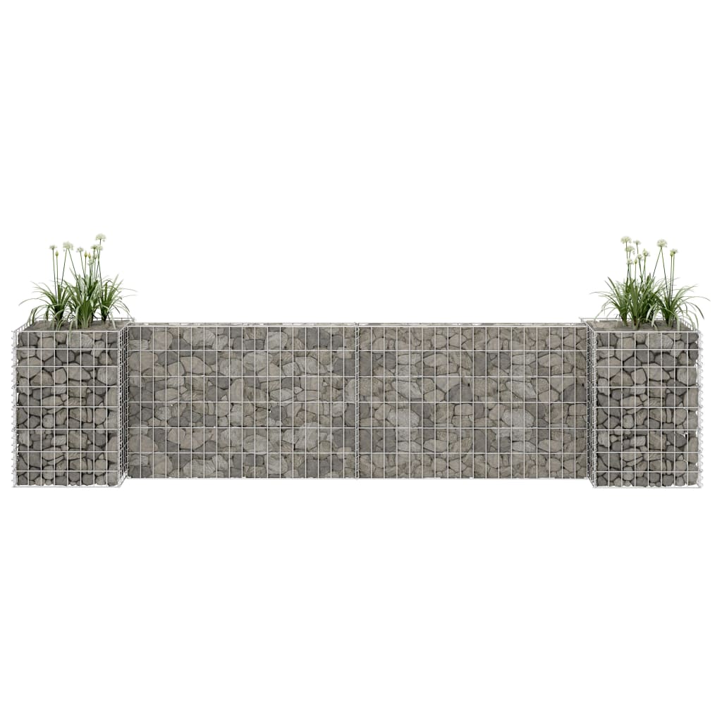 H-Shaped Gabion Planter Steel Wire 260x40x60 cm - Sid & Sam